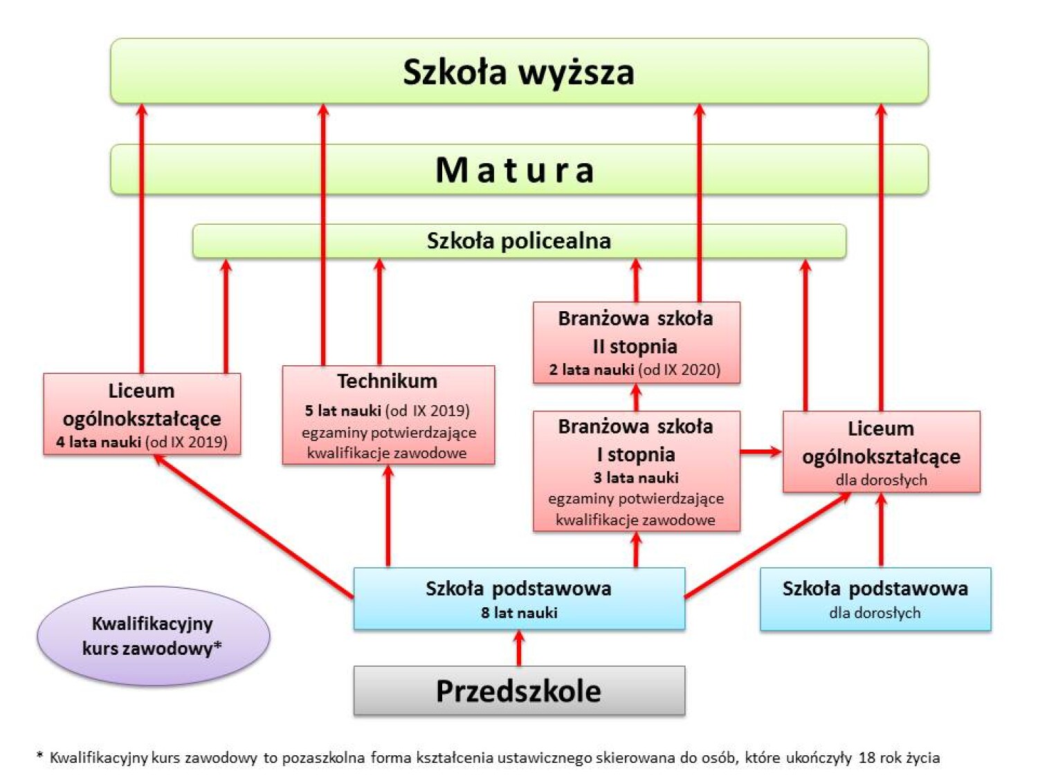 schemat systemu edukacji