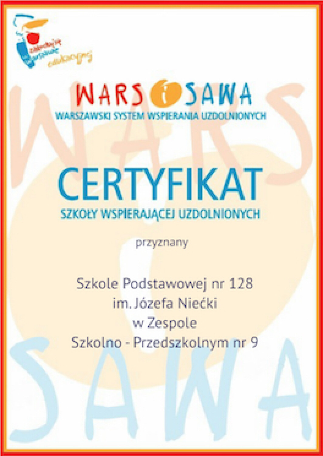 certyfikat wis